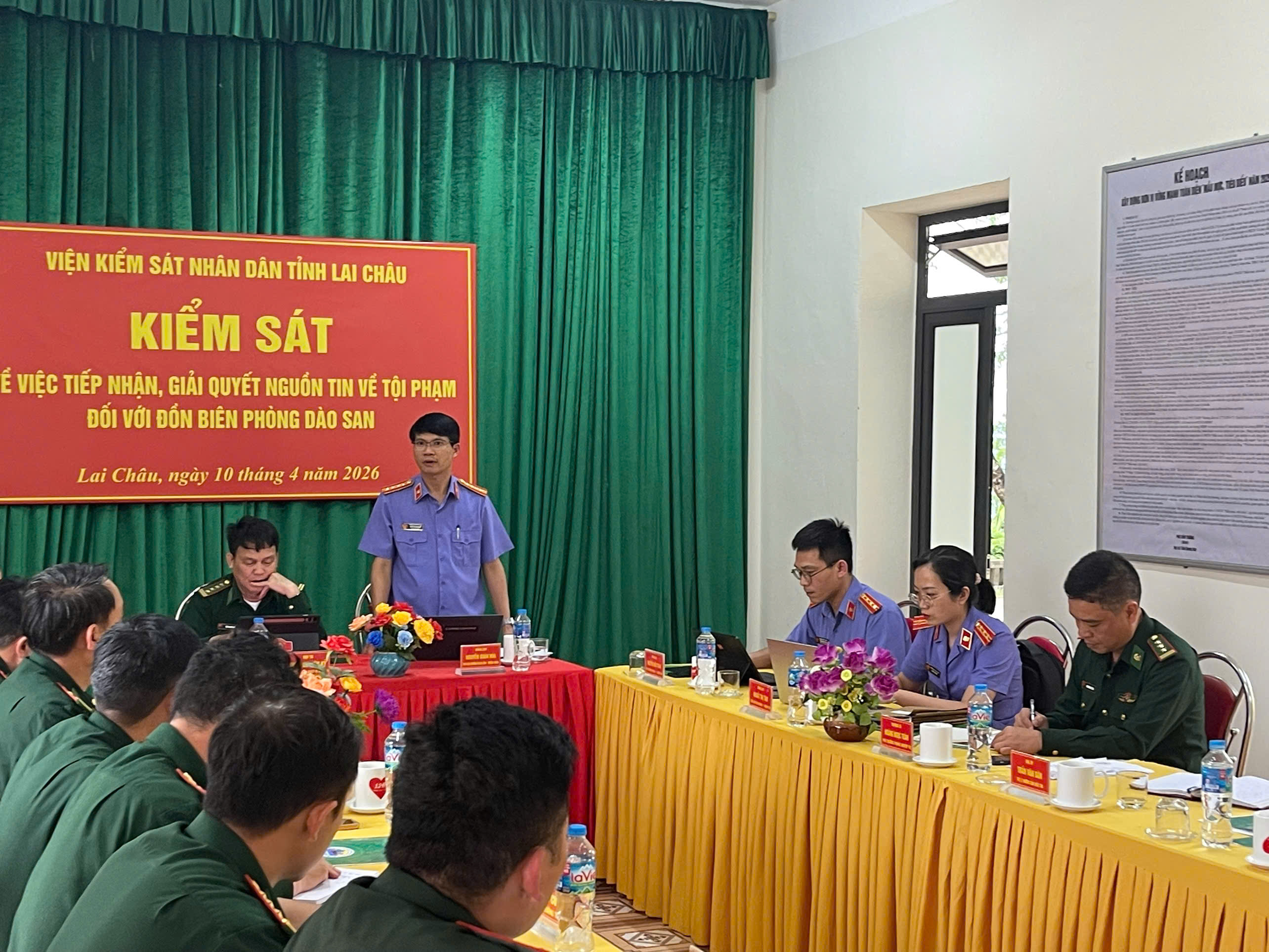 Viện kiểm sát nhân dân tỉnh Lai Châu kiểm sát trực tiếp việc tiếp nhận, giải quyết nguồn tin về tội phạm tại Bộ đội Biên phòng tỉnh Lai Châu