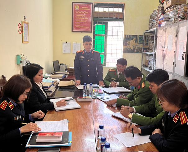 VKSND huyện Phong Thổ tiến hành trực tiếp kiểm sát việc tạm giữ, tạm giam, thi hành án hình sự quý I năm 2023