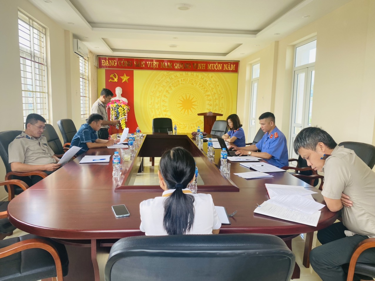 Trực tiếp kiểm sát thi hành án dân sự tại Chi cục Thi hành án dân sự huyện Tân Uyên, tỉnh Lai Châu