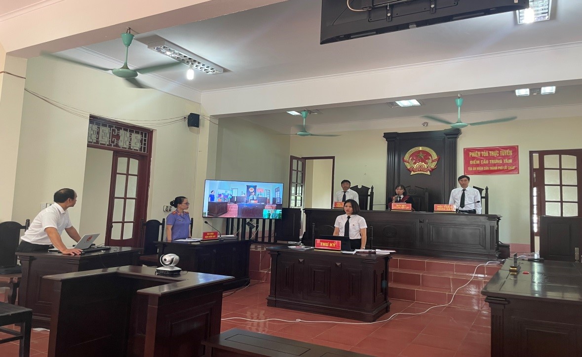 Tổ chức các phiên toà xét xử trực tuyến tại Tòa án nhân dân Tp Lai Châu
