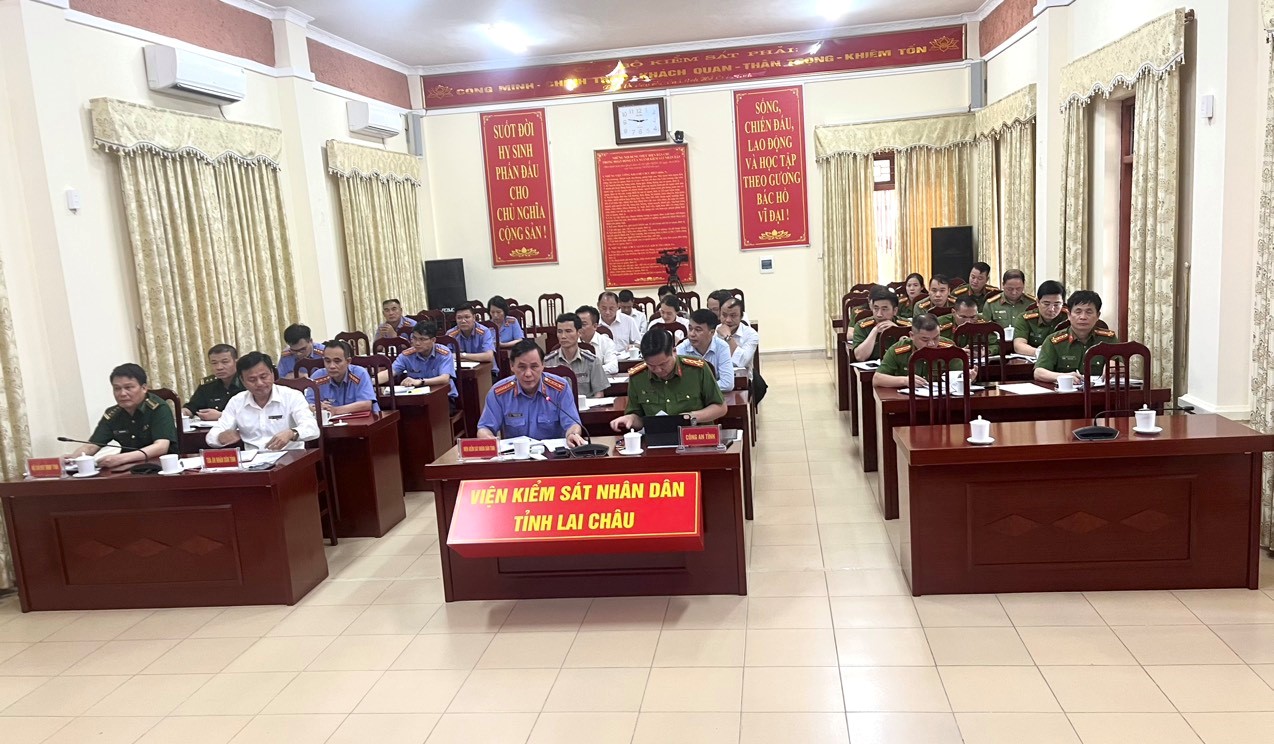 VKSND tỉnh Lai Châu chủ trì tổ chức Hội nghị giao ban công tác phối hợp liên ngành tố tụng quý I năm 2023
