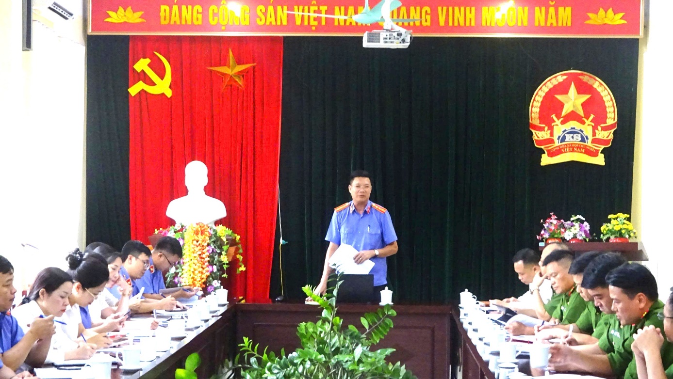 VKSND khu vực 1, Lai Châu tổ chức Hội nghị giao ban công tác phối hợp liên ngành trong hoạt động tố tụng 6 tháng đầu năm 2025