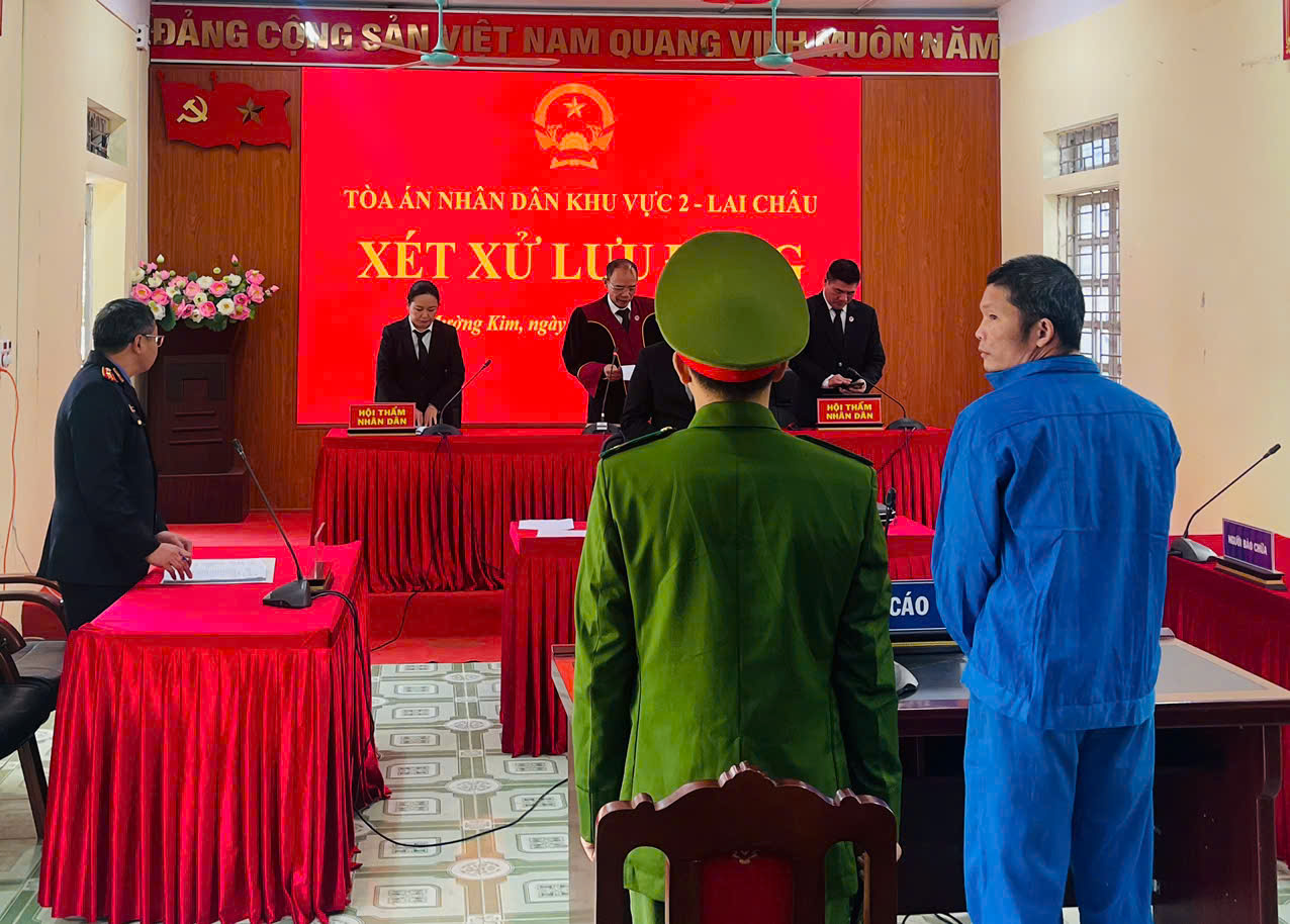 VKSND Khu vực 2 phối hợp xét xử lưu động 06 vụ án hình sự tại xã Mường Kim, tỉnh Lai Châu.