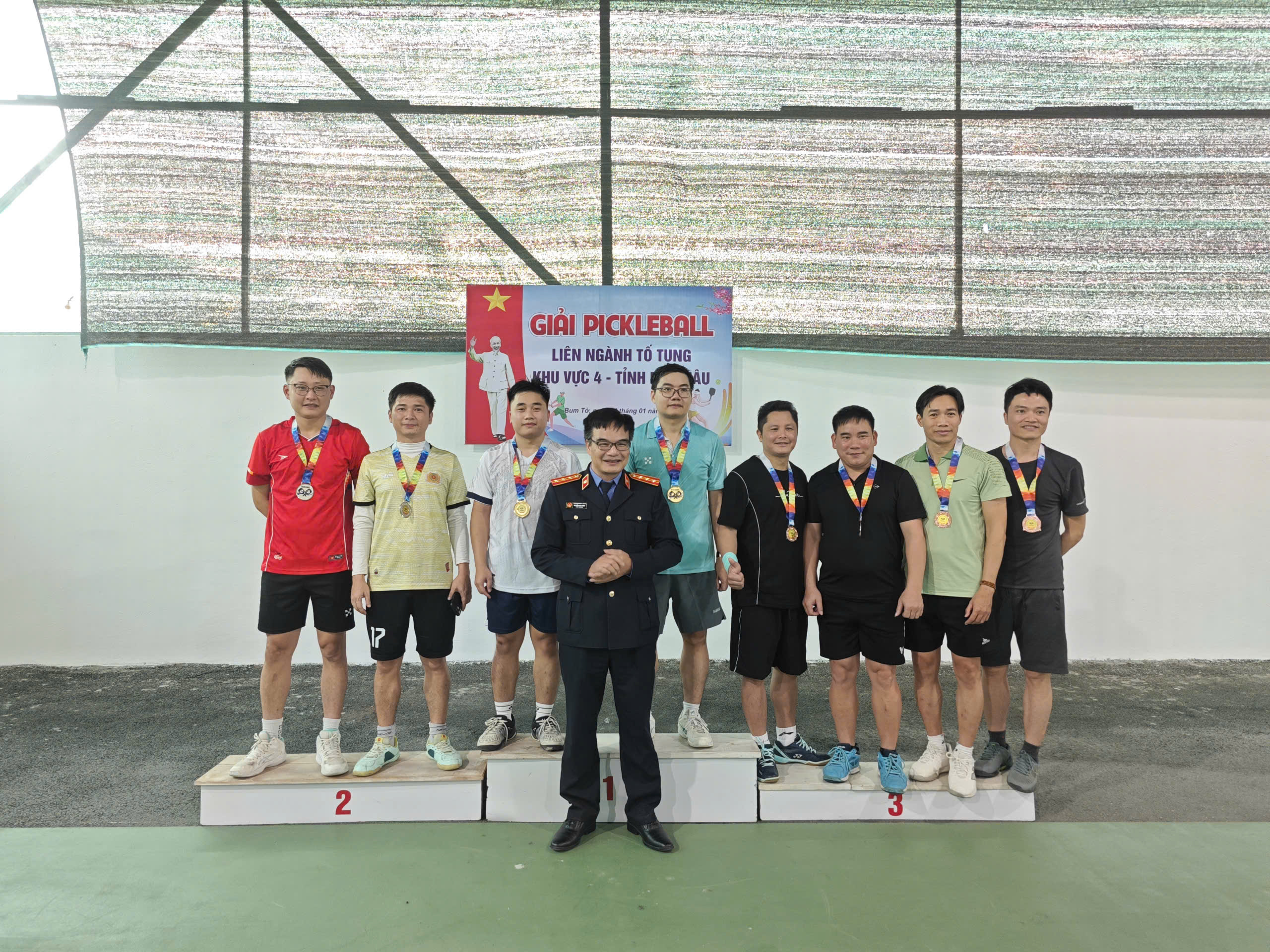 Liên ngành tố tụng khu vực 4, tỉnh Lai Châu tổ chức giải Pickleball lần thứ nhất