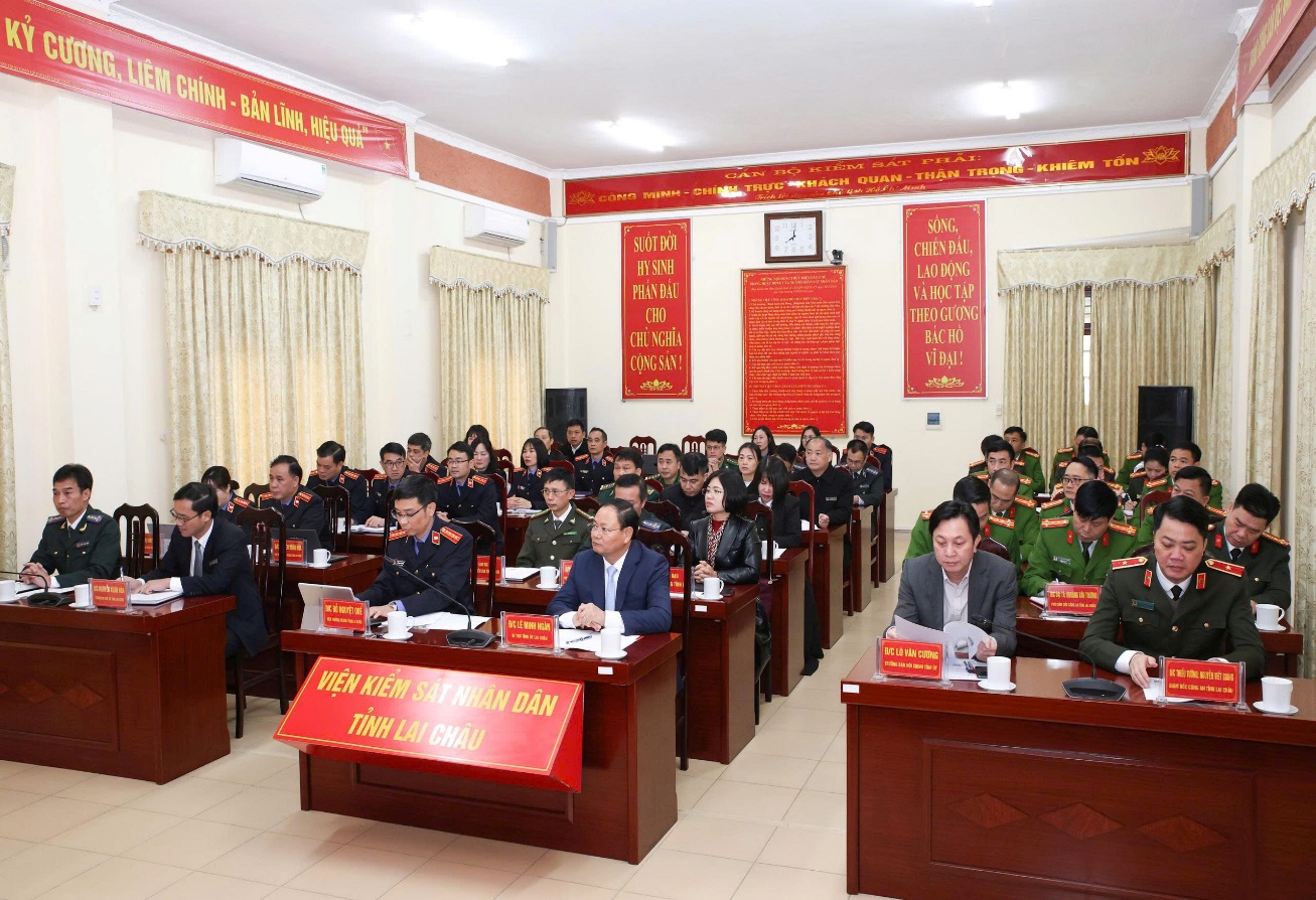 Viện kiểm sát nhân dân tỉnh Lai Châu chủ trì Hội nghị giao ban liên ngành tố tụng Quý I năm 2026