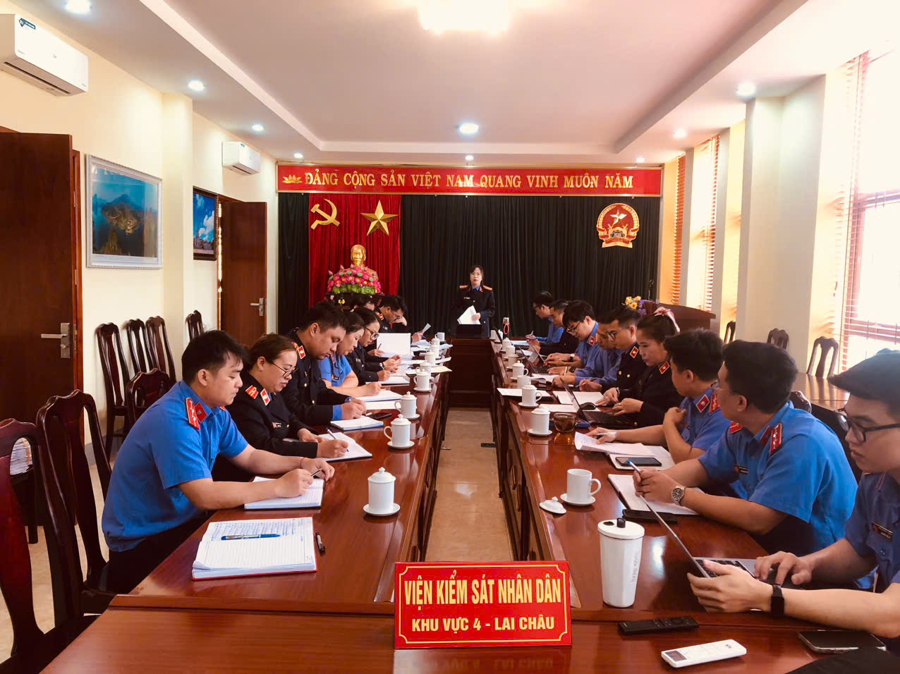 Đoàn kiểm tra VKSND tỉnh Lai Châu kiểm tra  công tác kiểm sát thi hành án dân sự, hành chính  tại VKSND khu vực 4 - Lai Châu