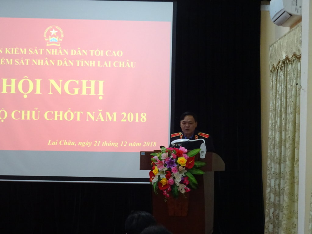 Viện kiểm sát nhân dân tỉnh Lai Châu tổ chức hội nghị cán bộ chủ chốt lấy phiếu tín nhiệm đối vơi tập thể lãnh đạo Viện.