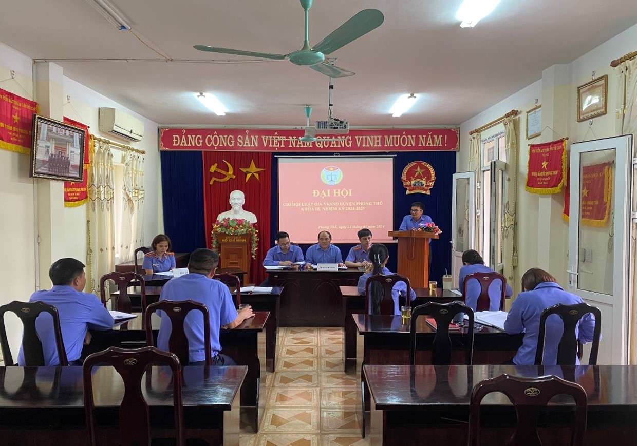 Đại hội Chi hội luật gia Viện kiểm sát nhân dân huyện Phong Thổ, Khoá II, nhiệm kỳ 2024 - 2029